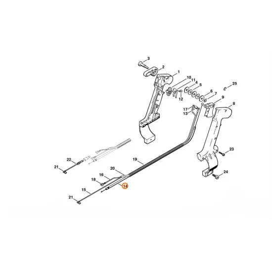 STIHL  Cięgno sterowania główną przepustnicą 4203 180 1111